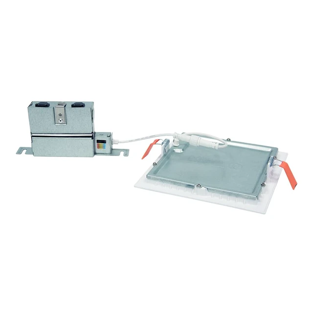 Alt view image 2 of 6 - HALO HLB 6 in. Square 3000K Color Temperature New Construction or Remodel Canless Recessed Integrated LED Kit