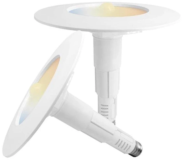 Main image of Jolux 5/6 Inch 5CCT PIR Motion Sensor Recessed Light,Non-Dimmable,800lm | 2700K-5000K Adjustable LED can light, 12W=60W, Easy E26 Retrofit Install for Closets, Kitchens, Porches, Hallways,2 Pack