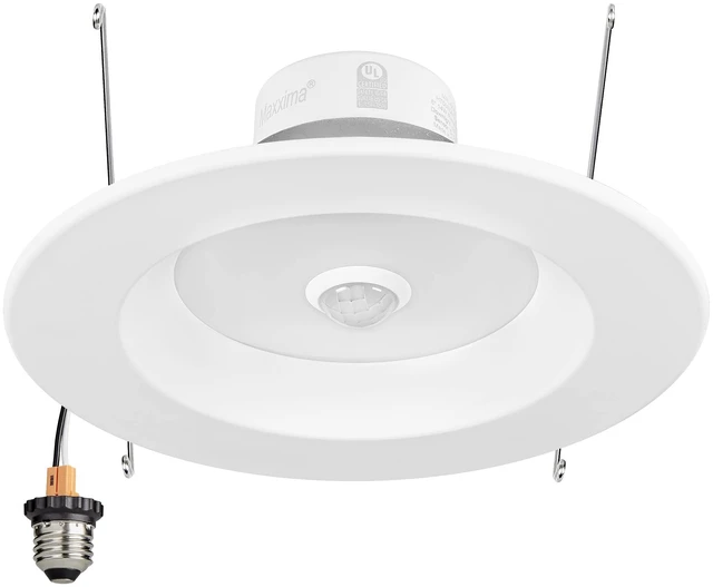 Main image of Maxxima 5" & 6" Retrofit LED PIR Motion Sensor Downlight 1300 Lumens, 5 CCT | 14 Watts, Color Seletable 2700K/3000K/3500K/4000K/5000K, Energy Efficient, Indoor Ceiling Lighting Fixture