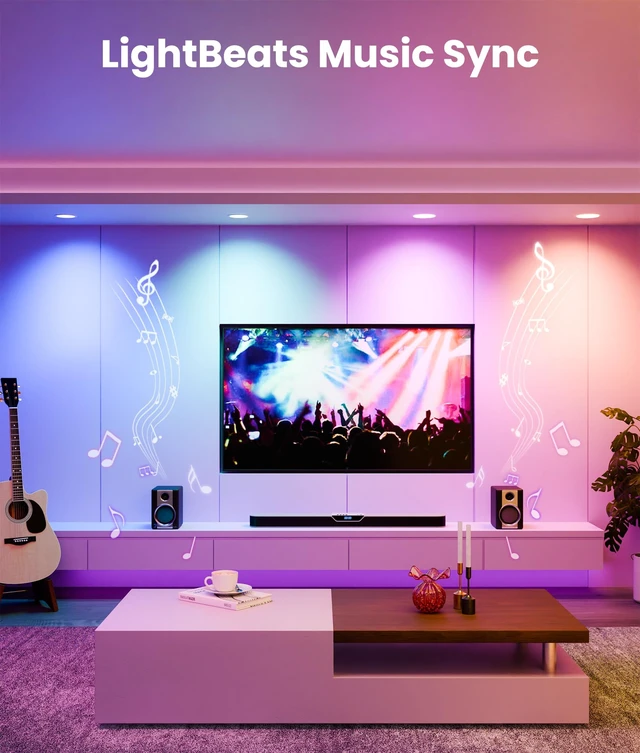 Alt view image 6 of 7 - DeerTalk Smart Recessed Lighting 6 Inch,1200LM LED Recessed Lights 4 Pack | WiFi&Bluetooth RGBCW Color Changing 2700-6000K Dimmable Canless Recessed Ceiling Light with J-Box,Work with Alexa&Google,12W