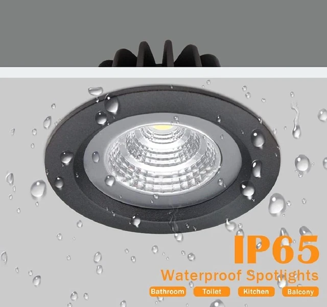 Alt view image 2 of 7 - LS-PRO 3.5inch 7w LED Recessed Ceiling Light Slim Aluminium Panel, Anti Rust Fixture Downlight Shower Spotlight IP65 Waterproof for Wet Location Indoor & Outdoor Natural light/4000k-White Body