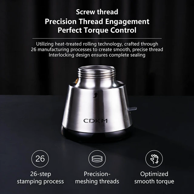 Alt view image 6 of 7 - CDKM Electric Moka pot, 3/6 Cup Espresso pot, Glass Top(340ML) | Borosilicate Glass Coffee Machine, coffee maker,Full automatic,Italian Espresso Maker,Italian flavor,Easy and Secure