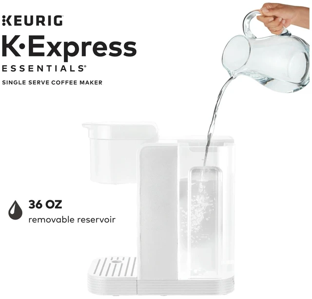 Alt view image 2 of 5 - Keurig K-Express Essentials Single-Serve K-Cup Pod Coffee Maker | 41 OZ removable reservoir, FAST & FRESH-BREWED: Coffee made in minutes, Dimensions out of the box: 11.3in x 6.5in x 12.2in