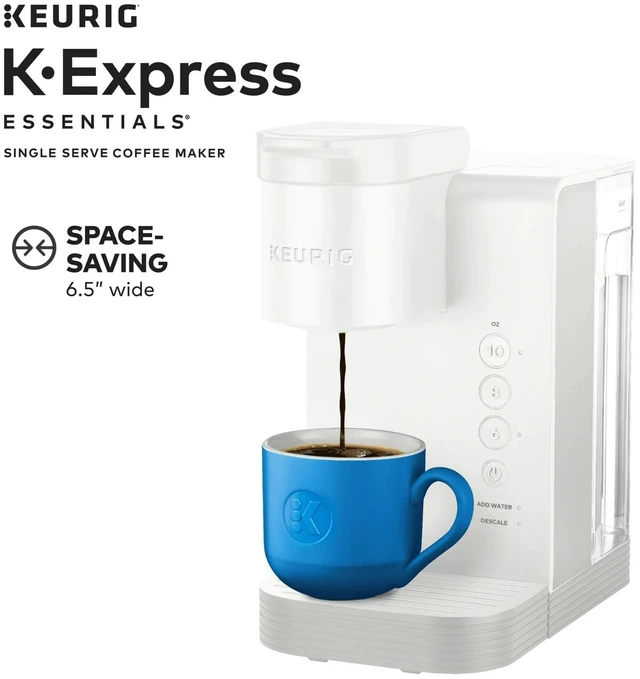 Alt view image 3 of 5 - Keurig K-Express Essentials Single-Serve K-Cup Pod Coffee Maker | 41 OZ removable reservoir, FAST & FRESH-BREWED: Coffee made in minutes, Dimensions out of the box: 11.3in x 6.5in x 12.2in