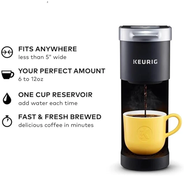 Alt view image 2 of 7 - Keurig K-Mini Plus Single Serve K-Cup Pod Coffee Maker, 12oz | 6 to 12oz Brew Size, Stores up to 9 Pods