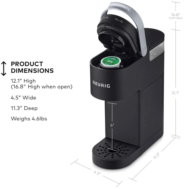 Alt view image 7 of 7 - Keurig K-Mini Plus Single Serve K-Cup Pod Coffee Maker, 12oz | 6 to 12oz Brew Size, Stores up to 9 Pods