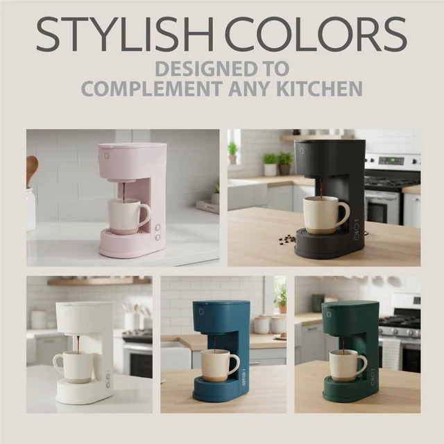 Alt view image 7 of 7 - WILLOW K-Cup Coffee Maker, Single Serve Coffee Maker with 6 to 12oz Brew Size & Strong Brew Option, Single Cup Coffee maker made with 99% PCR Recycled Plastics, Coffee Machine