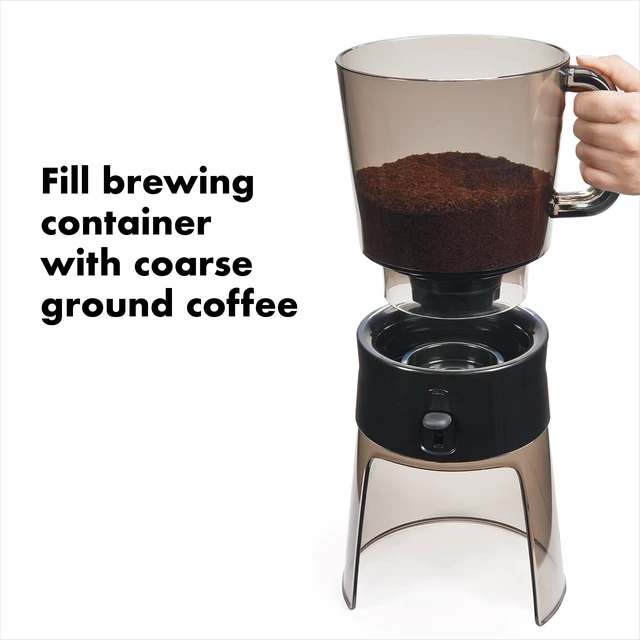 Alt view image 2 of 7 - OXO Brew Cold Brew Coffee Maker | OXO Good Grips Cold Brew Coffee Maker 32 oz, Iced Coffee Maker with Carafe, Brews Cold Brew Concentrate