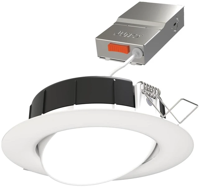 Main image of Juno 4" Adjustable LED Wafer Downlight, 5-in-1 CCT, Matte White | 4-Inch LED, Damp Location Listed, Switchable Color Temperature 2700K/3000K/3500K/4000K/5000K, 90+ CRI