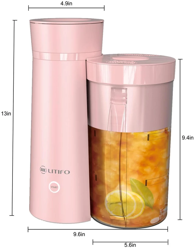 Alt view image 5 of 6 - LITIFO Iced Tea Maker and Iced Coffee Maker Brewing System with 2-quart Pitcher, Perfect For Fruit Infused Tea, Lemonade, Flavored Water (Pink)