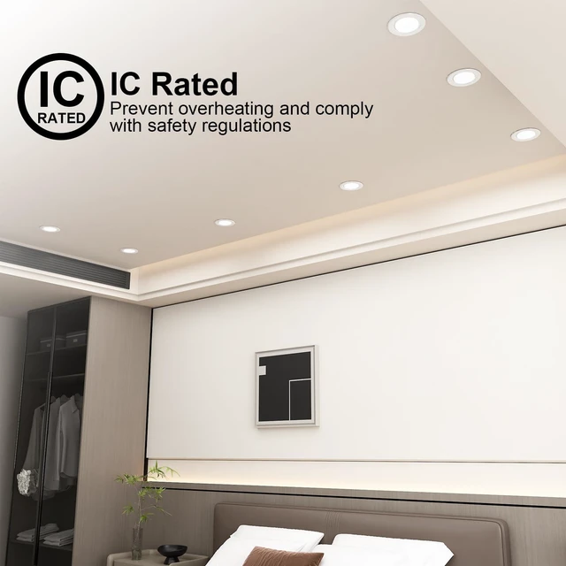Alt view image 6 of 7 - LUMINOSUM 4 Inch Remodel Recessed Lighting Housing IC Rated UL-Listed 8Pack | Air Tight Ceiling Can with J-Box, TP24 Connector and E26 Socket, Easy Install
