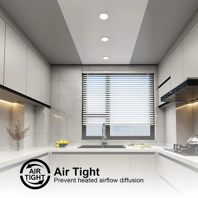 Alt view image 7 of 7 - LUMINOSUM 4 Inch Remodel Recessed Lighting Housing IC Rated UL-Listed 8Pack | Air Tight Ceiling Can with J-Box, TP24 Connector and E26 Socket, Easy Install