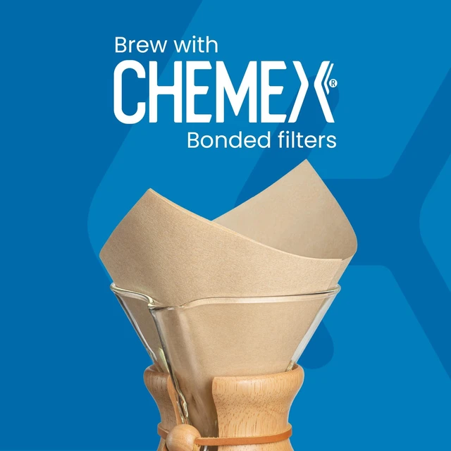 Alt view image 3 of 7 - CHEMEX Bundle - 6-Cup Classic Series - 100 ct Square Filters - Exclusive Packaging