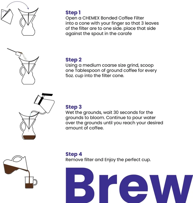 Alt view image 4 of 7 - Chemex Pour-Over Glass Coffeemaker - Glass Handle Series - 10-Cup - Exclusive Packaging