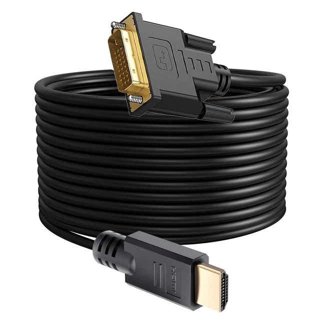 Alt view image 2 of 6 - YOTETION 60FT HDMI to DVI Adapter, High-Speed Gold-Plated Plug and Play Bi-Directional 1080p, Cable for Television/Monitor/Video Card/Graphics Card