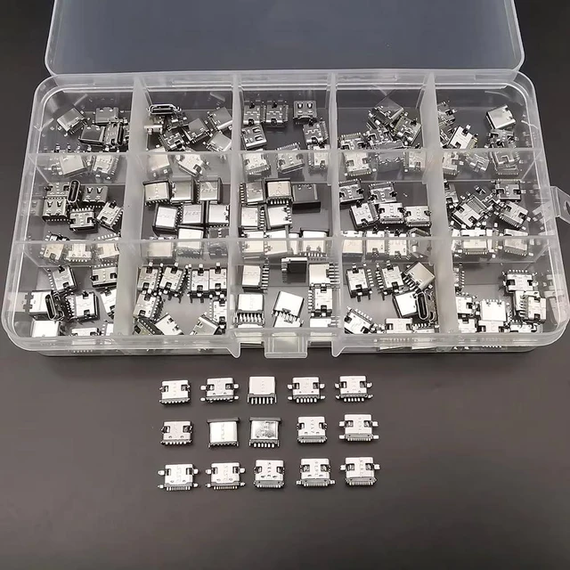 Main image of JSZAAHZ 150Pcs USB Type C Female Socket 6Pin 16Pin Port Connector Type-C USB 3.1 Charging Dock Connectors PCB Soldering Digital Product DIY Repair Type C Jack Charger Adapter for Phone