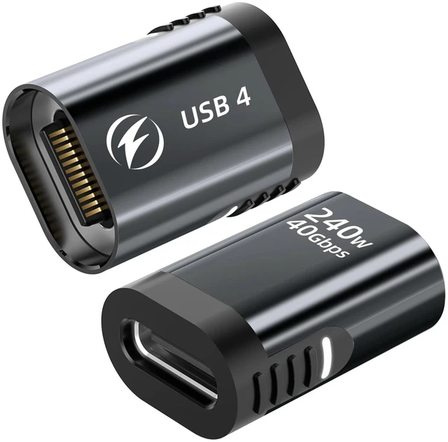 Main image of 240W USB C Magnetic Female Adapter to HanCenDa 24Pin USB C Male Connector | For iPhone 17/16/15/Laptop/Steam Deck, Support up to 40Gbps Data Transfer and 8K@60Hz Video, Compatible with Thunderbolt 4/3