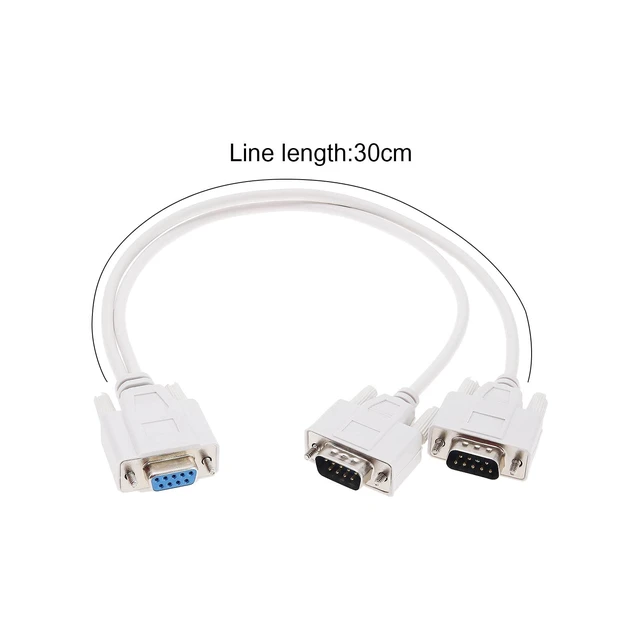 Alt view image 4 of 7 - ECSiNG 2Pcs DB9 Serial Splitter Cable Replacement DB9 9 Pin 1 Female Ale to 2 Male Rs232 Serial Splitter Adapter Accessories for Connecting Computers Digital Machine Tools