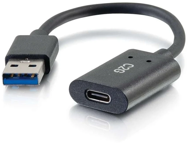 Alt view image 2 of 3 - C2G 6in USB-C Female to USB-A Male SuperSpeed USB 5Gbps Adapter Converter