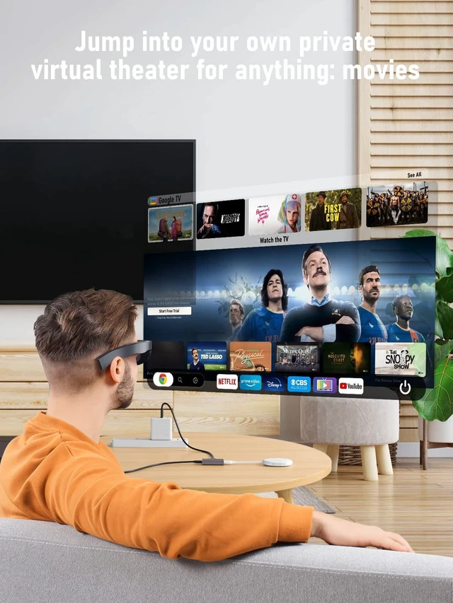 Alt view image 5 of 7 - Lemorele 4K 60Hz HDMI to USB C Adapter with Power Supply for AR Glasses | For Switch/PS5/Xbox/Steam Deck Dock; XREAL Air, Rokid, RayNeo AR Glasses & USB-C Portable Monitors, Plug and Play