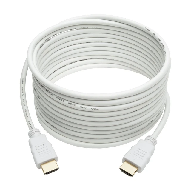Alt view image 2 of 5 - TRIPP LITE High Speed HDMI 4K Cable, High-Definition Digital Video Audio 4K @ 30Hz M/M, 16', White (P568-016-WH)
