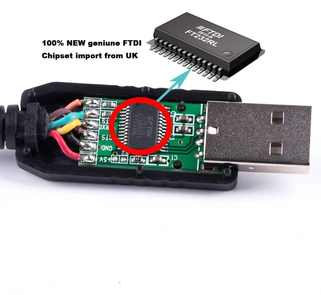 Alt view image 4 of 6 - Suamdoen USB to 5v TTL UART Serial Cable 6 Way 0.1" Pitch Terminated Connector 5.0V Signalling Converter Adapter Cable 6FT Compatible TTL-232R-5V