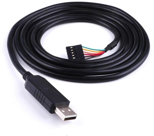 Alt view image 6 of 6 - Suamdoen USB to 5v TTL UART Serial Cable 6 Way 0.1" Pitch Terminated Connector 5.0V Signalling Converter Adapter Cable 6FT Compatible TTL-232R-5V