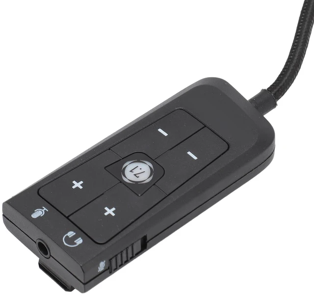 Alt view image 4 of 7 - USB Sound USB to 3.5mm Jack Audio Adapter, USB Sound Card USB to 3.5mm Jack Audio Adapter, USB Adapter for HyperX Cloud II, for PS5, for Series X S, for One