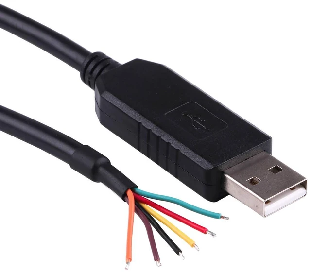 Main image of Suamdoen FT232RL Chip USB to 3.3v TTL UART Serial Converter Wire End Stripped Connector Flash Program Download Cable 6FT Compatible TTL-232R-3V3-WE