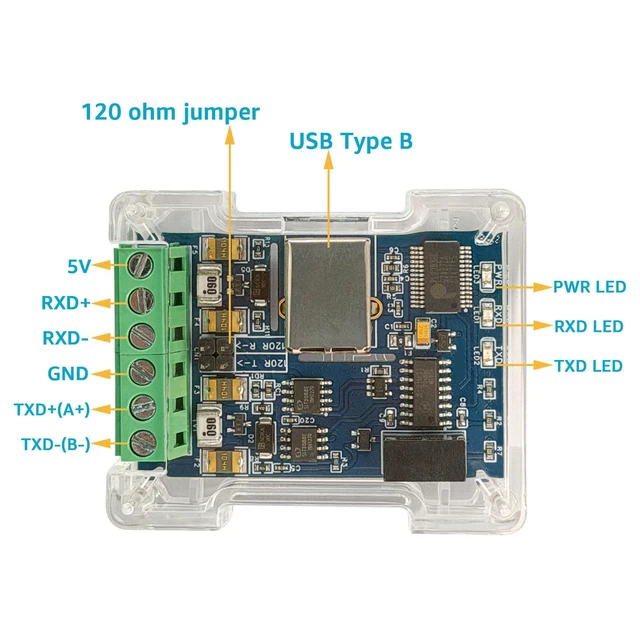 Alt view image 2 of 6 - DSD TECH SH-U11H Isolated USB to RS485 RS422 Adapter for Industry