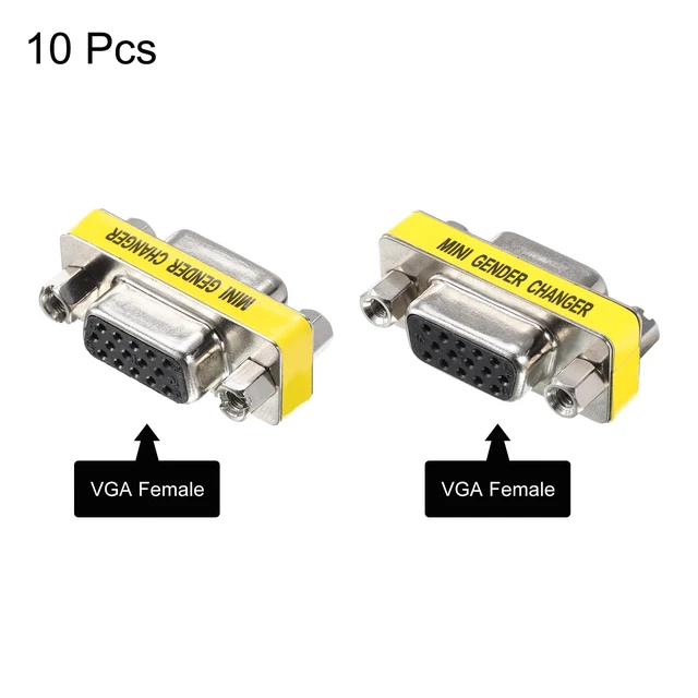 Alt view image 3 of 4 - MECCANIXITY 10pcs VGA Coupler VGA Gender Changer Connector 15 Pin | Female to Female VGA Adapter Conversion for Cable Extender
