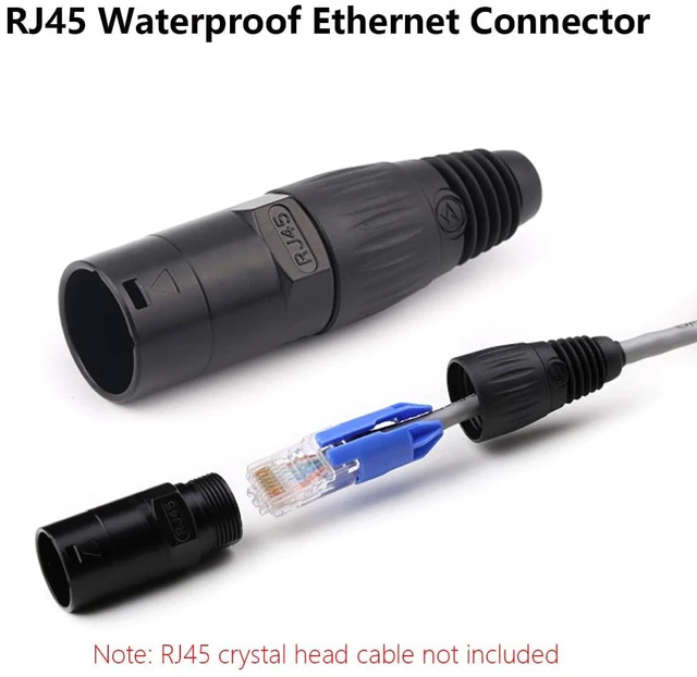 Alt view image 5 of 7 - 10PCS RJ45 Ethercon Cable Connector,Waterproof RJ45 Mount Coupler | Metal Shielded RJ45 Ethercon Protective Cover, Sturdy die-cast housing,Fits Cat6a, Cat6, Cat5e and Cat5 Ethernet Cables