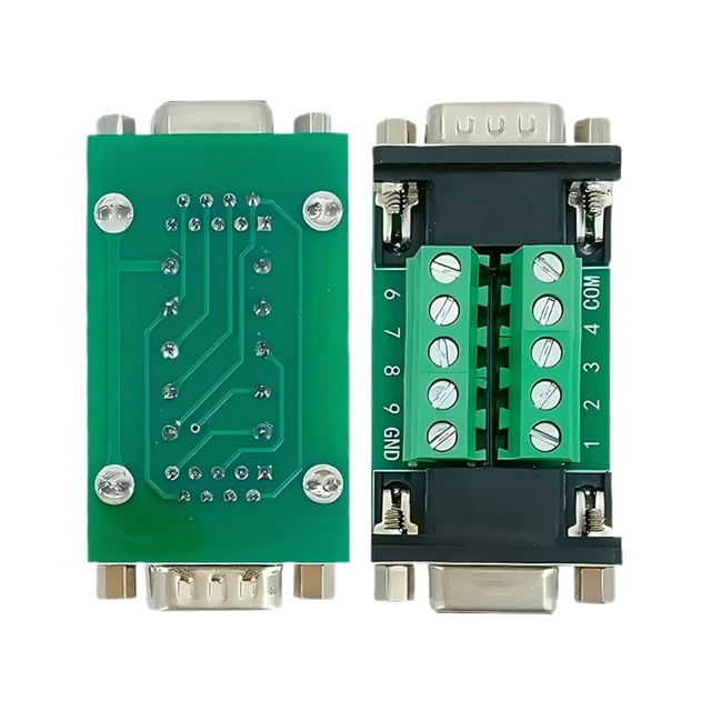 Alt view image 3 of 7 - 2PCS RS232 DB9 Female and Male Connector in One Breakout Board | D-SUB Serial to 9 Pin Port Terminal Adapter Module, Includes EVA Insulating Adhesive, Clear Labels, No Welding Required