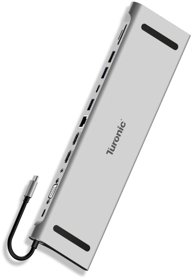 Main image of BYL-2003U2 Universal Docking Station 12-in-1 USB-C Hub with 100W | Dual HDMI 4K@30Hz, VGA, Ethernet, SD/MicroSD Card Reader, USB 3.0 & USB 2.0 Ports, Aluminum Housing, PD Pass-Through
