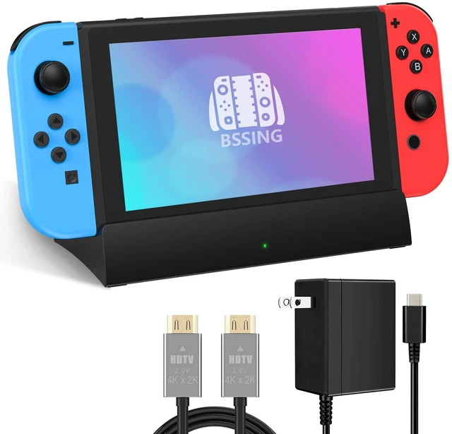 Main image of TV Dock Station for Switch/Switch OLED,Replacement for Official Switch Dock Set.Switch Docking Station Support 4K HD Output with 15V/2.6A Power Adapter and Cable
