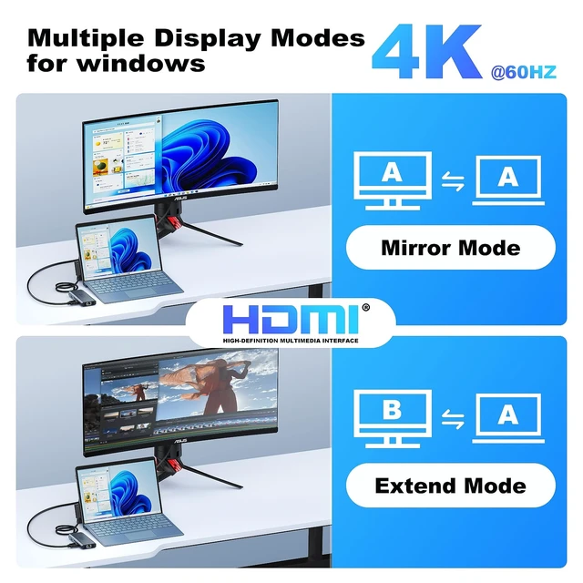 Alt view image 3 of 7 - 10 in 1 Microsoft Surface Docking Station-Surface Dock with HDMI Ethernet SD/TF Slot 3*USB 3.0+2*USB C 3.0+1*USB C PD,Docking Station for Surface Pro 11/10/9/8/X/7/6/5, Surface Laptop, Surface Book