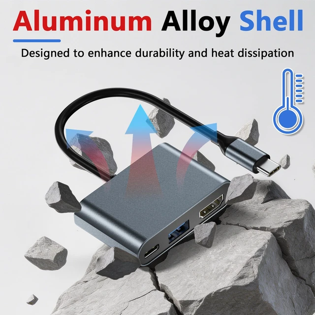 Alt view image 2 of 7 - TV Dock Compatible with Switch 2,Support 4K@60Hz~120Hz | Aluminum Alloy Travel USB C Docking Station with PD Max 100W/USB Port,Includes 20V/3A Power Adapter and HDMI Cable