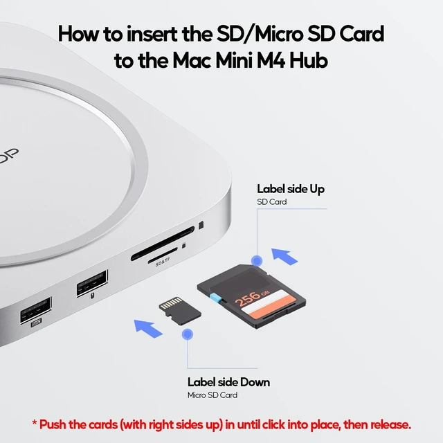 Alt view image 5 of 7 - Mac mini M6, M5 Pro, M4/ M4 Pro Hub & Dock with HDMI 4K & 8TB M.2 SSD Case | PULWTOP Aluminum USB C Hub Stand for Mac mini M5, M4 Mac mini Accessories with 3 USB A, SD/TF, Audio, No wifi issues