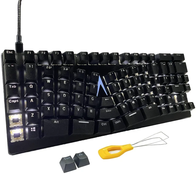 Main image of Maketheone Ergonomic Mechanical Gaming Keyboard, X-Bows Butterfly Layout Mech Keebs, USB-C Wired 80% Ergo KB with 86 Keys White Backlit for Desktop Computer PC (Lite, Gateron Black Switches)