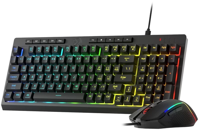 Main image of Redragon S141 Combo, K515 Membrane Gaming Keyboard + M616 10000 DPI Mouse | 4 On-the-Fly Combos, Mechanical-Feel Linear Quiet Typing, 6-Button Precision Control, Detachable Wrist Rest, PRO Software