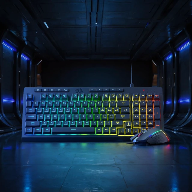 Alt view image 7 of 7 - Redragon S141 Combo, K515 Membrane Gaming Keyboard + M616 10000 DPI Mouse | 4 On-the-Fly Combos, Mechanical-Feel Linear Quiet Typing, 6-Button Precision Control, Detachable Wrist Rest, PRO Software