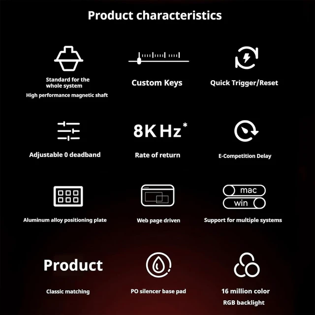 Alt view image 2 of 7 - MADLIONS MAD60 HE Rapid Trigger Magnetic Switch Gaming Keyboard,60% RGB Adjustable Actuation Hall Effect Hyper-Fast 8K Polling Rate PBT Keycaps 61 Keys Mechanical Keyboard for PC/Mac Gamer(White)