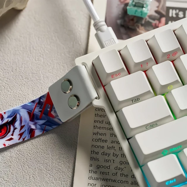 Alt view image 4 of 7 - MADLIONS MAD60 HE Rapid Trigger Magnetic Switch Gaming Keyboard,60% RGB Adjustable Actuation Hall Effect Hyper-Fast 8K Polling Rate PBT Keycaps 61 Keys Mechanical Keyboard for PC/Mac Gamer(White)