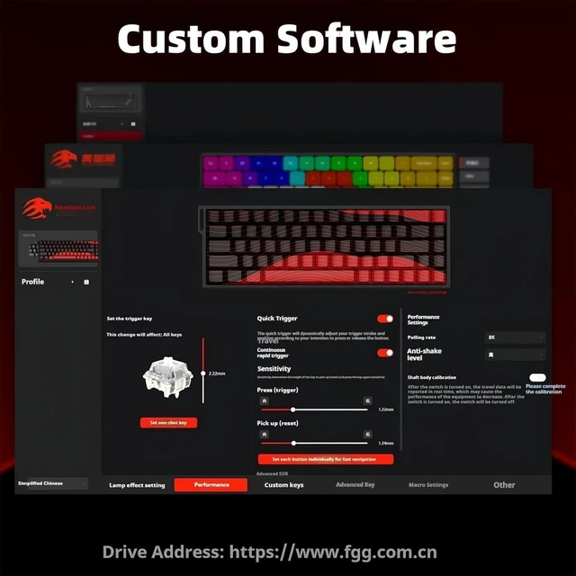 Alt view image 6 of 7 - MADLIONS MAD60 HE Rapid Trigger Magnetic Switch Gaming Keyboard,60% RGB Adjustable Actuation Hall Effect Hyper-Fast 8K Polling Rate PBT Keycaps 61 Keys Mechanical Keyboard for PC/Mac Gamer(White)