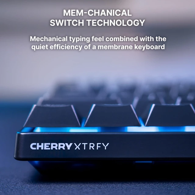 Alt view image 3 of 6 - Xtrfy Cherry K33 Compact Wireless, 75% Mem-chanical Gaming Keyboard, Multi Device, Bluetooth, 2.4 GHz & Wired Mode, RGB-Lighting, IP54 Dust & Splash-Resistant (Black)