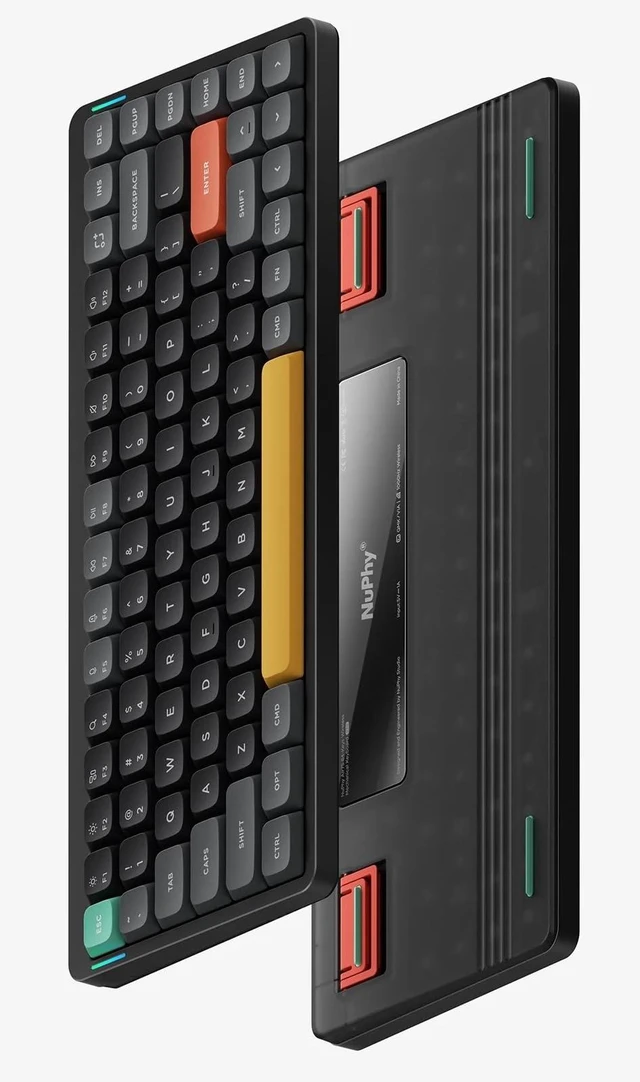 Alt view image 2 of 7 - NuPhy Air75 V2 Portable 75% Low Profile Keyboard,84 keys RGB Backlight Wireless Mechanical Keyboard,Supports Bluetooth/2.4G/USB-C,Compatible with Windows/Mac OS/Linux Systems-Black Gateron Moss Switch