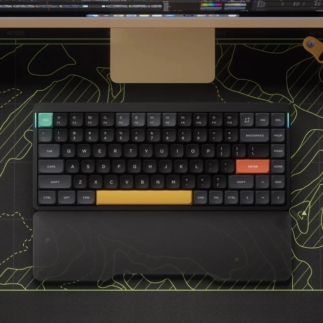 Alt view image 3 of 7 - NuPhy Air75 V2 Portable 75% Low Profile Keyboard,84 keys RGB Backlight Wireless Mechanical Keyboard,Supports Bluetooth/2.4G/USB-C,Compatible with Windows/Mac OS/Linux Systems-Black Gateron Moss Switch