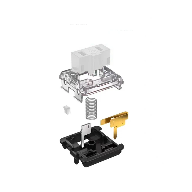 Alt view image 4 of 7 - Kailh 1350 Choc Low Profile White Clicky Switches 5-Pin Pre-lubed 108Pcs | 50gf RGB SMD Chocolate Low Profile Switch for Low Profile Mechanical Gaming Keyboard
