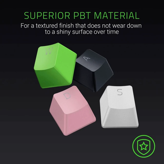 Alt view image 2 of 7 - Doubleshot PBT Keycap Set for Mechanical & Optical Keyboards, Pink | Compatible with Standard 104/105 US & UK layouts, Oil-Resistant, Extra-Thick Key Walls, Backlight Compatible & Fade-Resistant