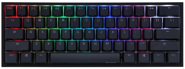 Main image of Ducky One 2 Pro Mini Mechanical Keyboard, RGB LED - Cherry Silver (US) | 60% mechanical gaming keyboard with RGB backlight